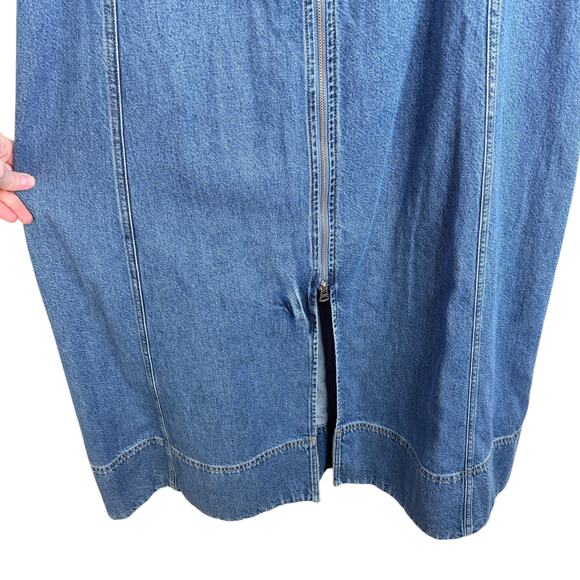 NWT Gap UltraSoft Denim Maxi Dress Plus Size XXL Sleeveless A-Line Jean Midi 2X - Picture 6 of 13